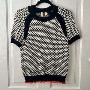 Anthropologie Sweater Knit Short Sleeve Top